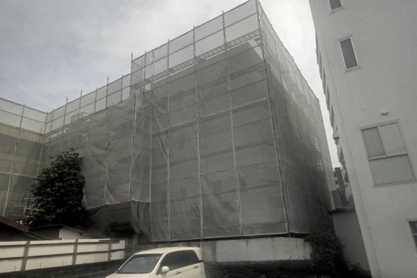 熊本市中央区  大江 マンション  外壁改修工事　足場組立🚧サムネイル