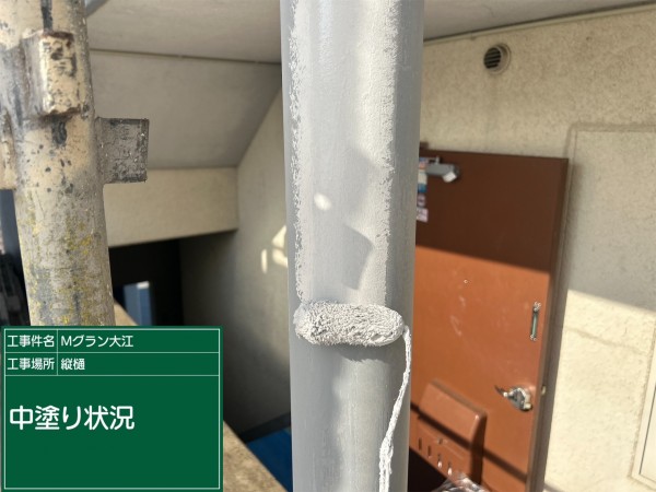 熊本市中央区  大江 マンション  外壁改修工事　付帯部塗装サムネイル