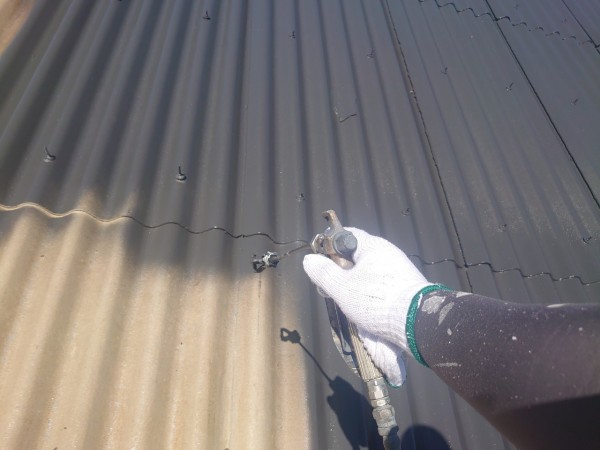 菊池市　工場　金属屋根塗装工事　屋根・外壁塗装サムネイル